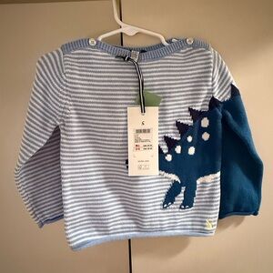 Blue and White Striped Sweater for Kids